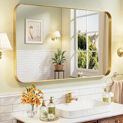 brass frame mirror