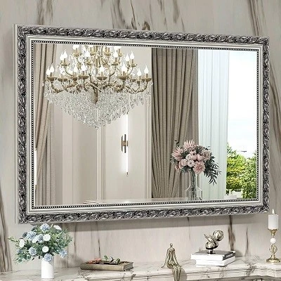 Classic silver frame mirror